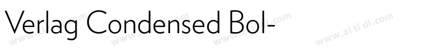 Verlag Condensed Bol字体转换